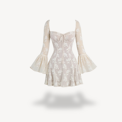 Elegant Lace Fit Mini Dress for Women