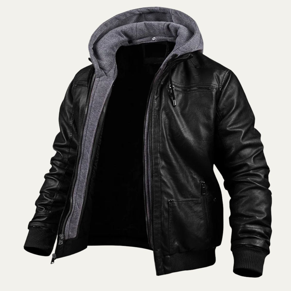 Stylish Men's Brown Leather Biker Jacket - OutfitLondon