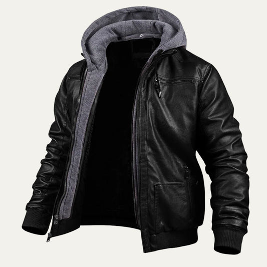 Stylish Men's Brown Leather Biker Jacket - OutfitLondon