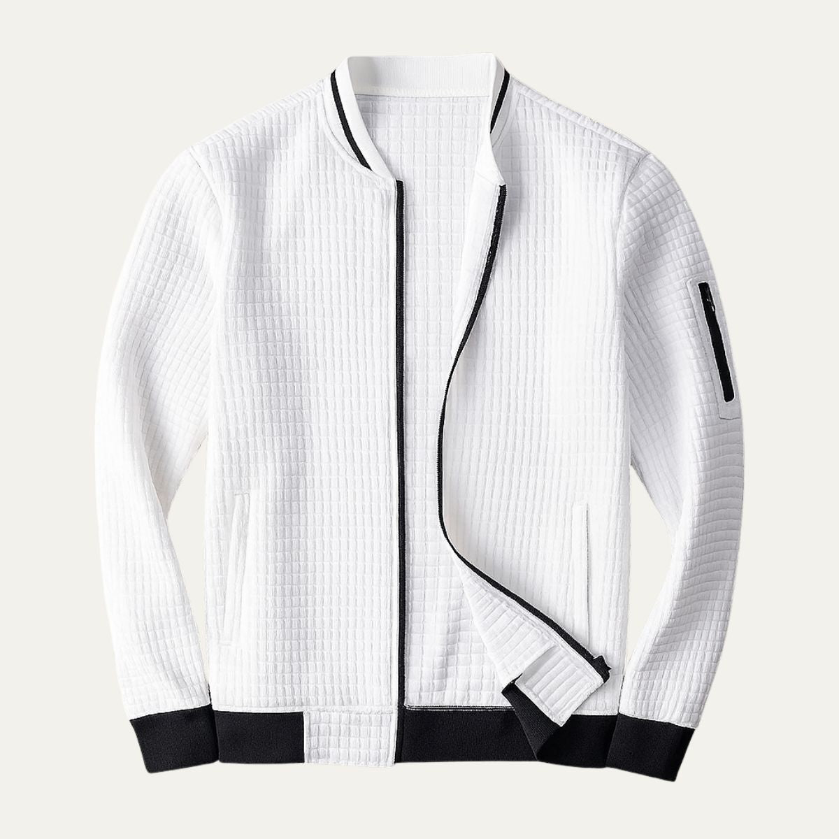 Relaxed Fit Quilted Zip Jacket