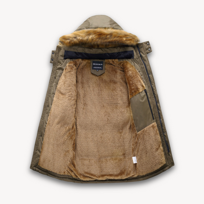 Warm Insulated Snow Jacket - Faux Fur Hooded Coat