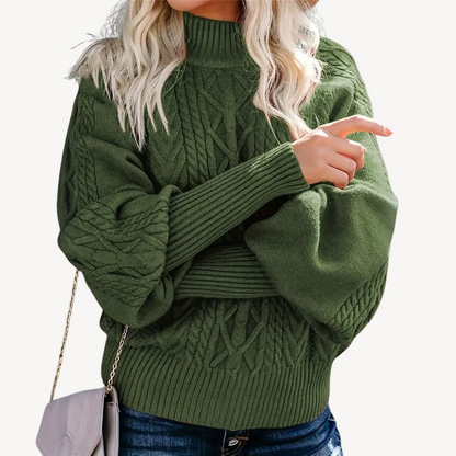 Soft Crew Neck Wool Sweater for Women