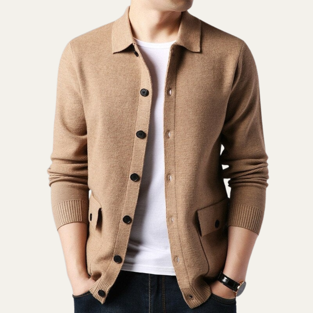 Men's Casual Button Cardigan Sweater