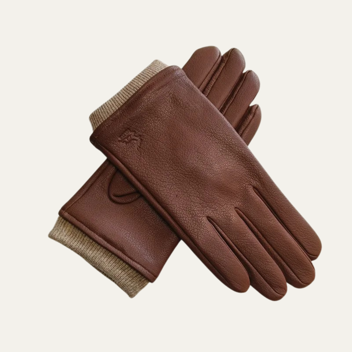 Insulated Men's Leather Winter Driving Gloves