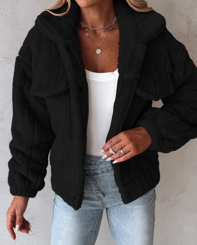 Soft Plush Teddy Jacket for Women