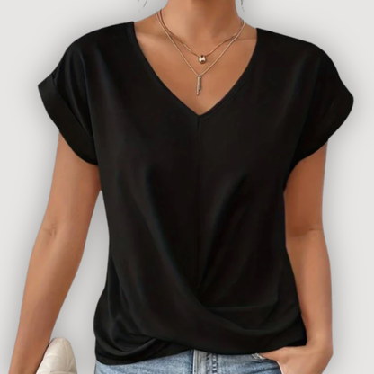 Elegant V Neck Feminine Blouse