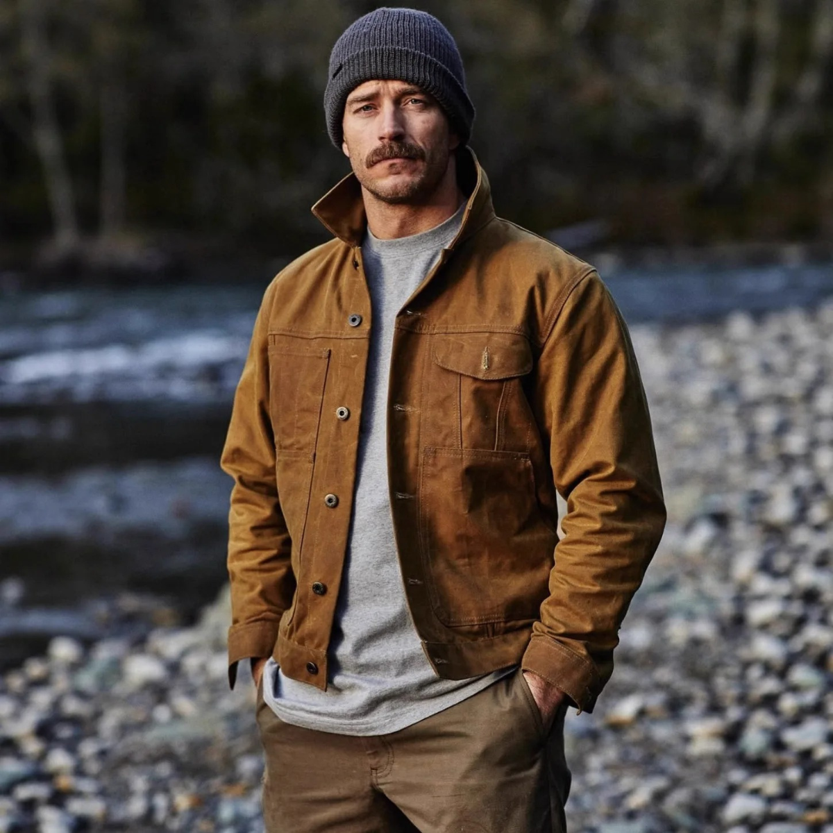 Classic Mens Vintage Canvas Ranch Jacket
