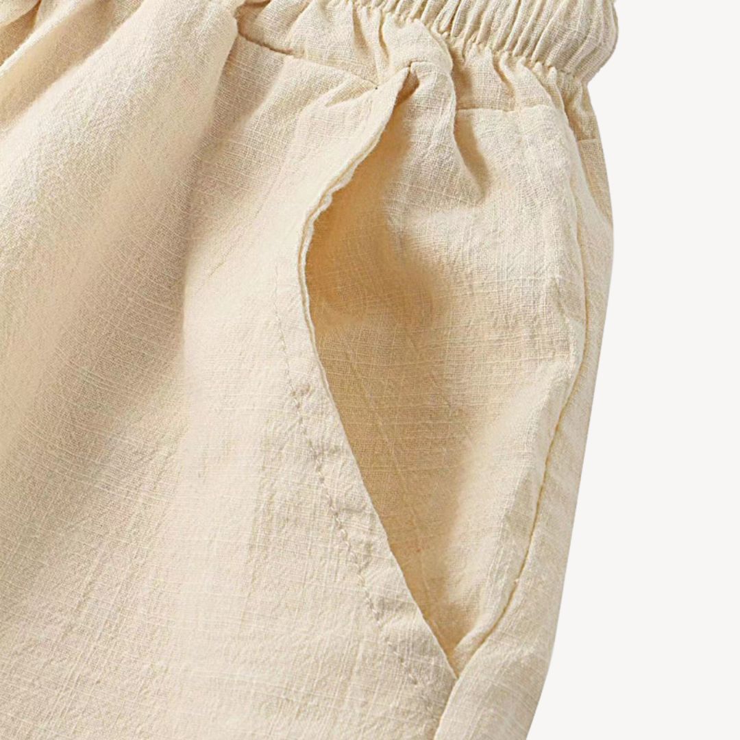 Relaxed Fit Summer Linen Shirt Pants Set