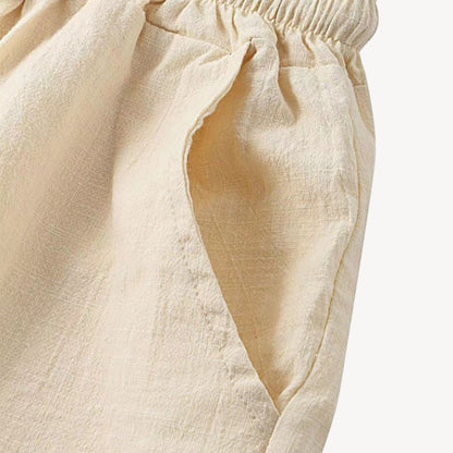Relaxed Fit Summer Linen Shirt Pants Set