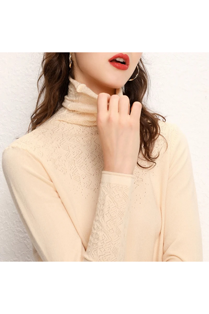 Cozy Ladies Cable Knit Winter Jumper
