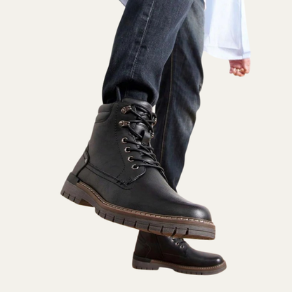 Tough Tactical Lace Up Ankle Boots with Rubber Sole