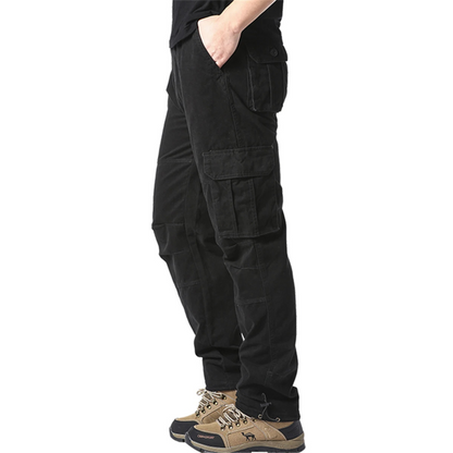 Comfortable Fit Cargo Pants with Stretch Waist