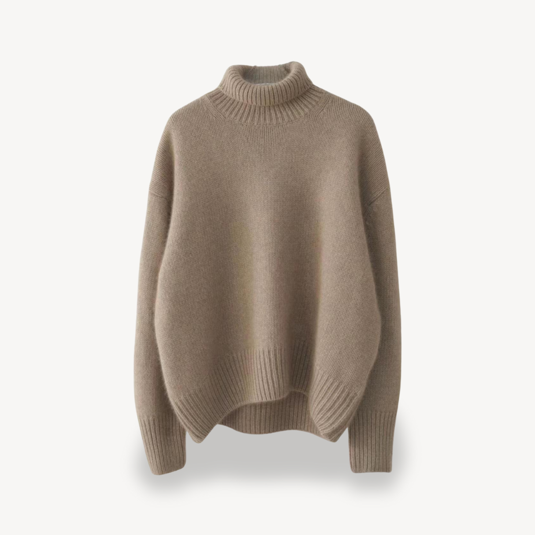 Cozy Women's Cable Knit Turtleneck Jumper