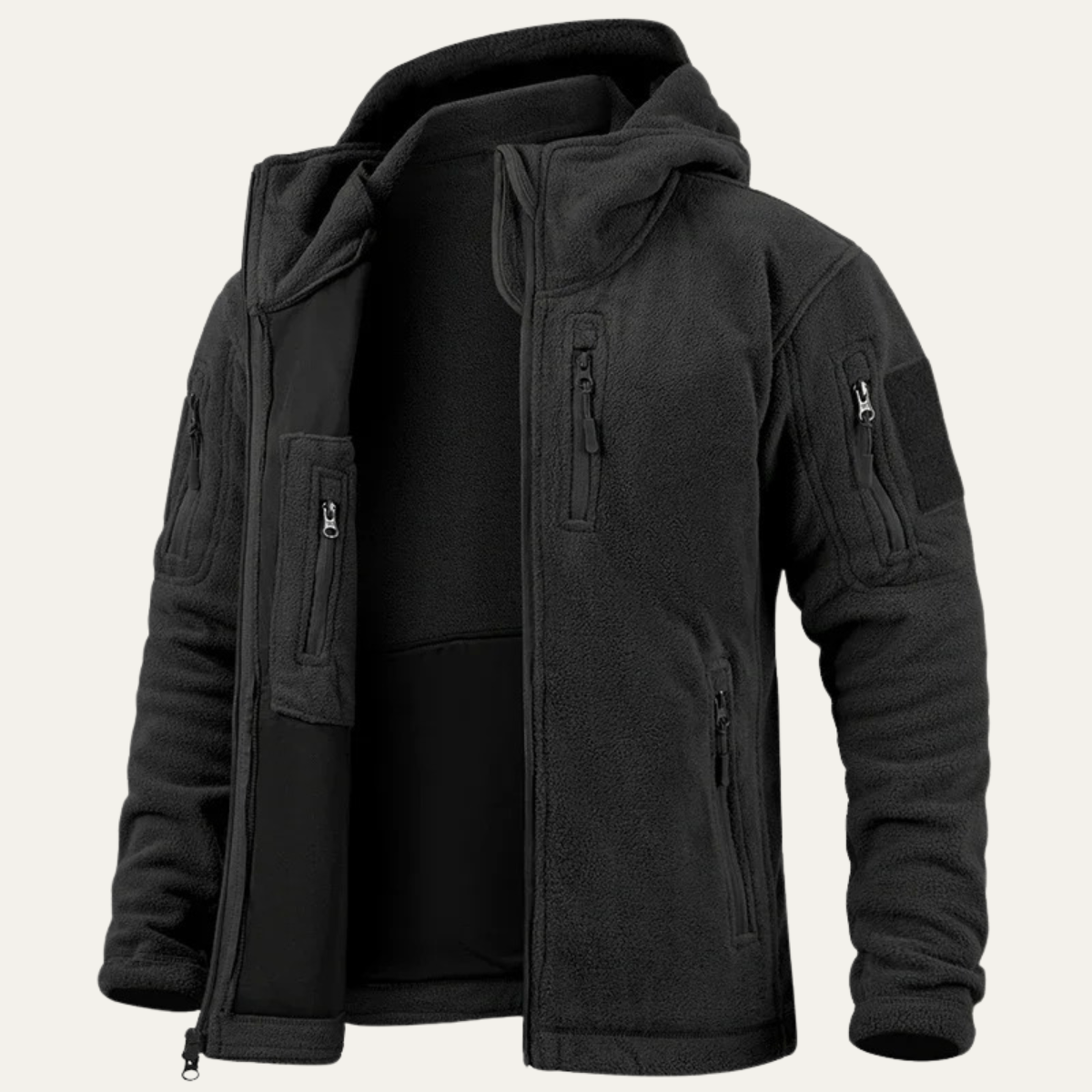 Men's Camo Quarter Zip Fleece Pullover Jacket