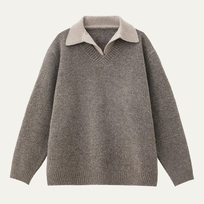 Comfy Men's Knit Polo Neck Sweater