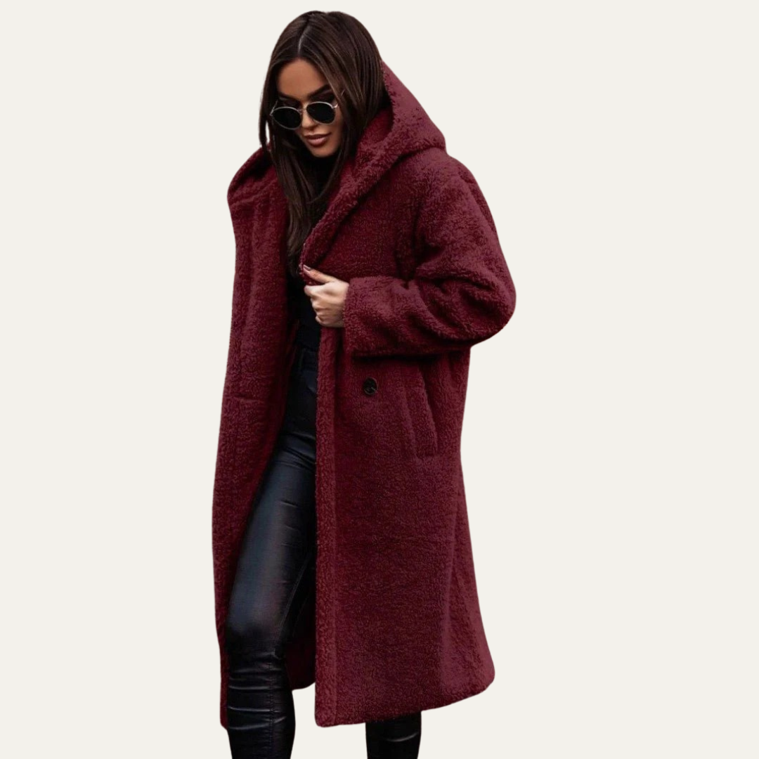 Ladies Large Faux Fur Parka Coat