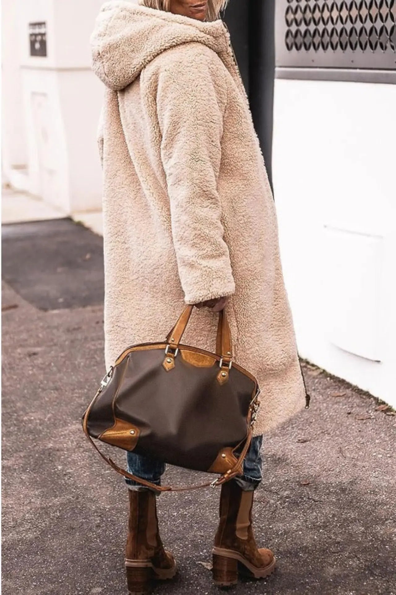Warm Reversible Women's Parka Coat