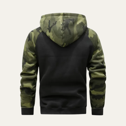 Men's Green Camo Athletic Hooded Jacket