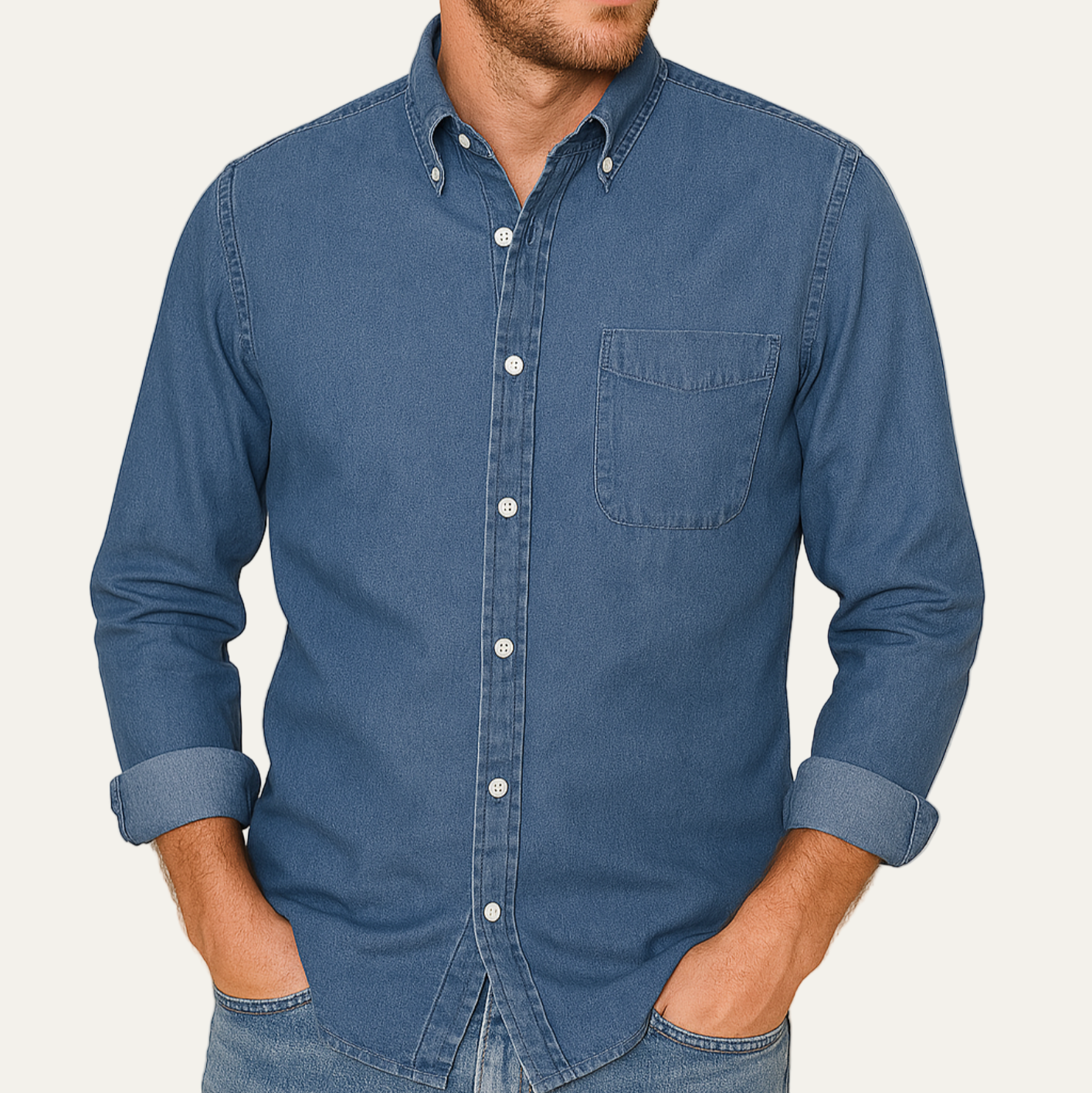 Men's Classic Relaxed Fit Dress Shirt