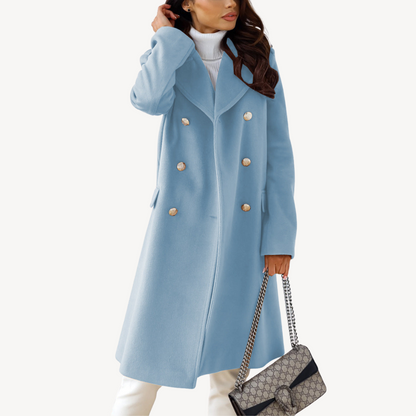 Luxurious Ladies Long Wool Trench Coat