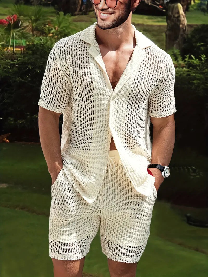 Men's Relaxed Fit Summer T-Shirt and Shorts Set - OutfitLondon