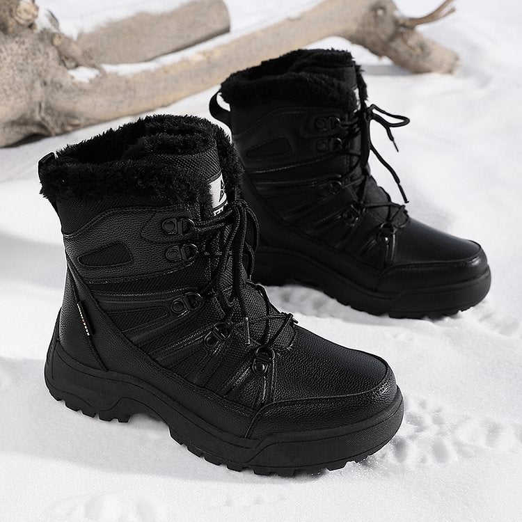Warm Fuzzy Lace Up Ankle Boots for Women
