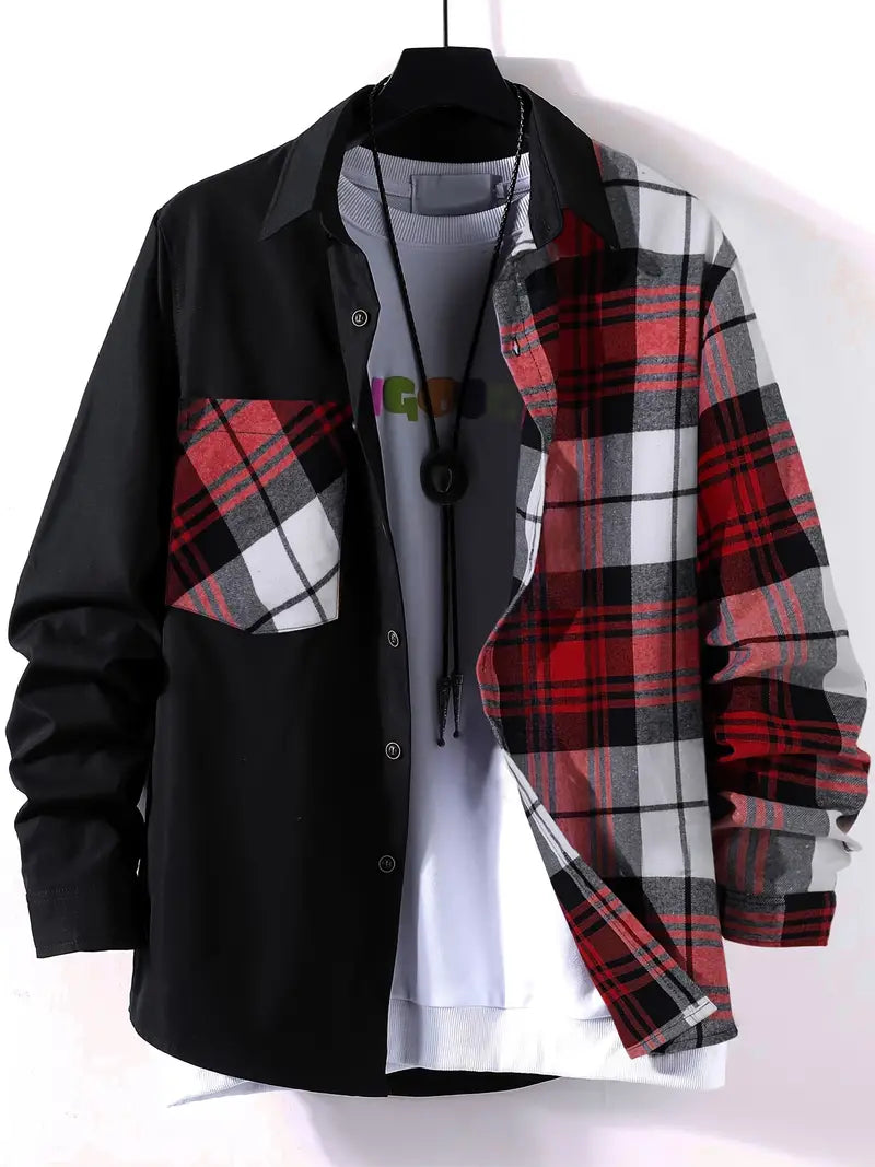 Classic Plaid Button-Down Men's Shirt