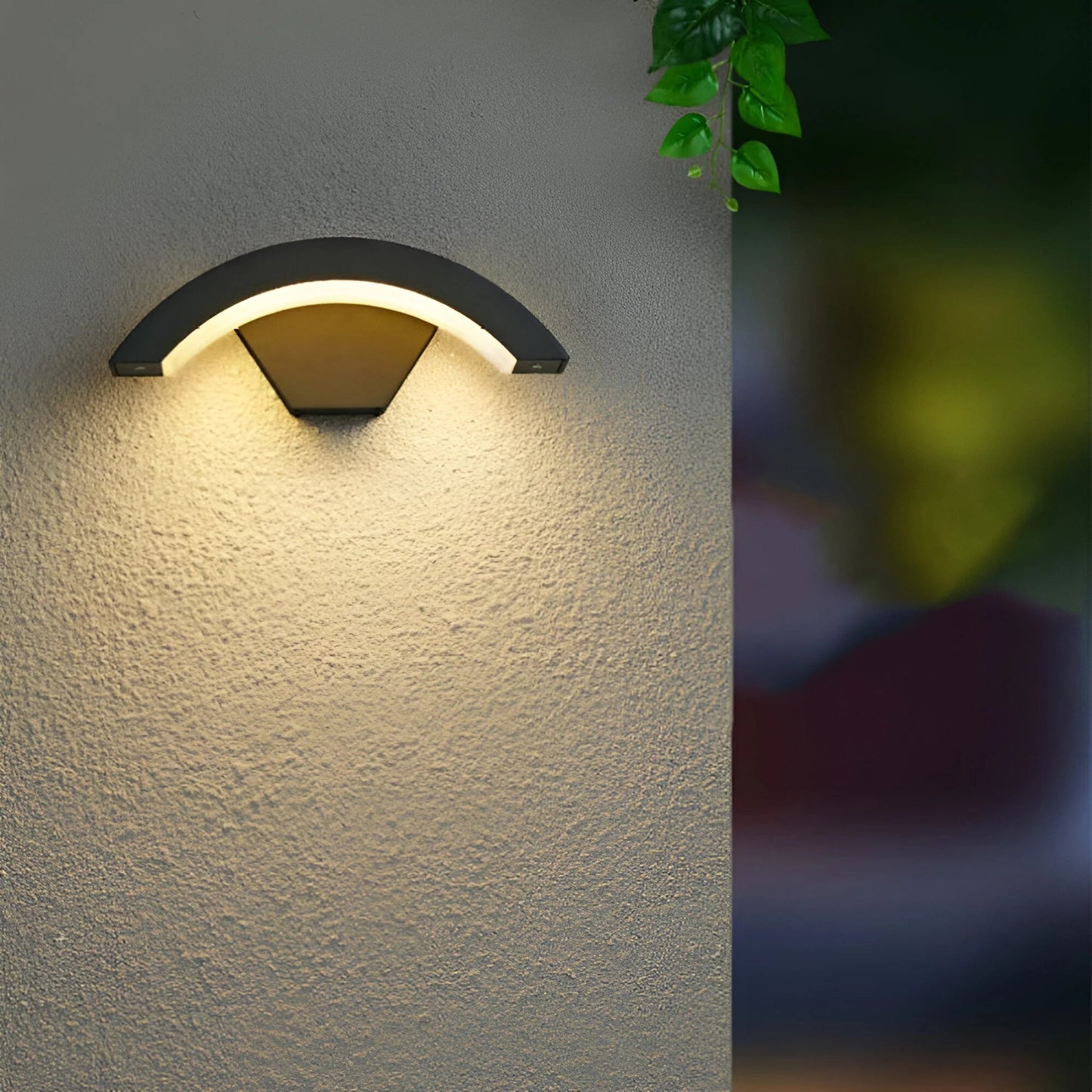 Classic Curved Glow LED Wall Light Outdoor Downlights Porch Wall Mounted Sconce