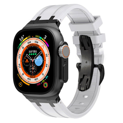 Strong Rubber Band for Apple Watch with Stainless Steel Buckle