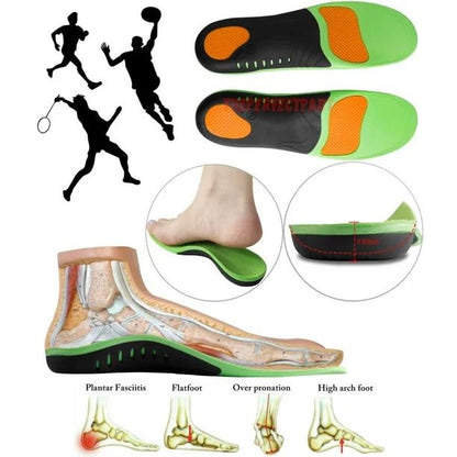 Zealbonn™ 4 Pairs Plantar Fasciitis Insoles I Insoles For Flat Feet I Arch Support Insoles