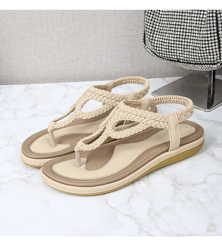 Bohemian Clip Toe Weave Sandals