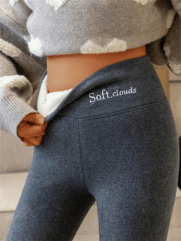 Soft Thermal Leggings with Cashmere Lining for Women