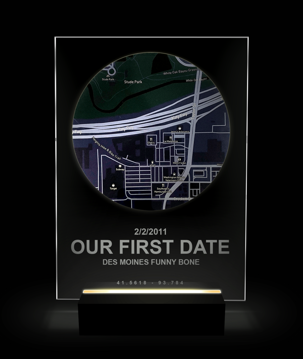 Personalized Map Plaque