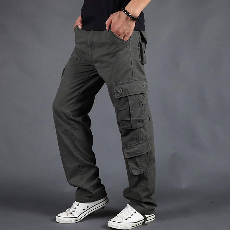 Men's Cargo Pants Hiking Pants Pocket Plain Comfort Breathable