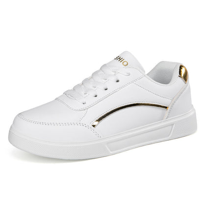 Orthopedic PU Leather Accent Sneakers