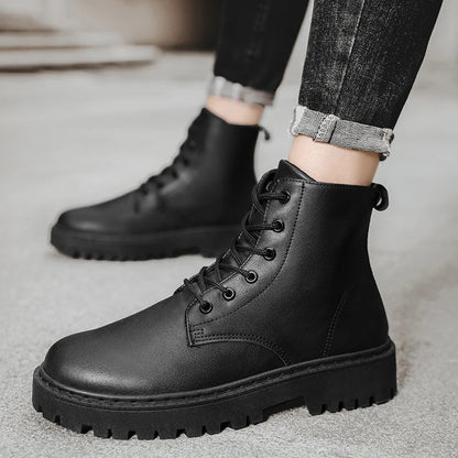 Men’s Waterproof Lace-Up High Top Anti Slip Boots
