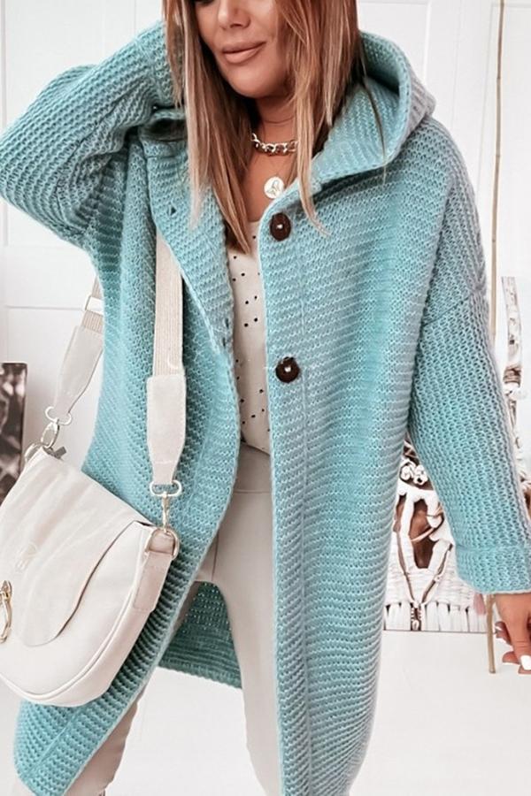 Women's Hooded Button Vest Sweater - OutfitLondon