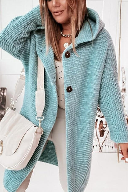 Women's Hooded Button Vest Sweater