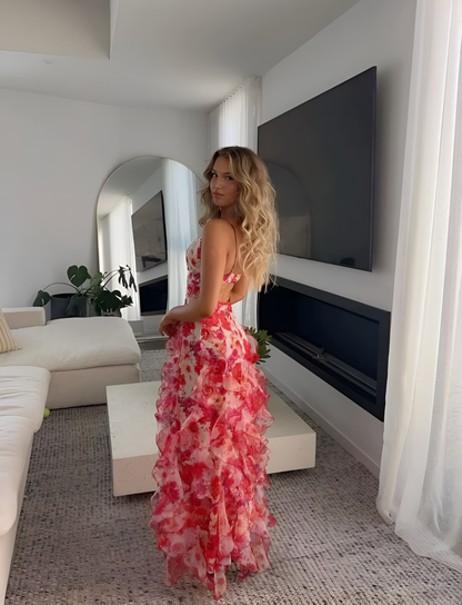 Beautiful Floral Long Dress for Special Events