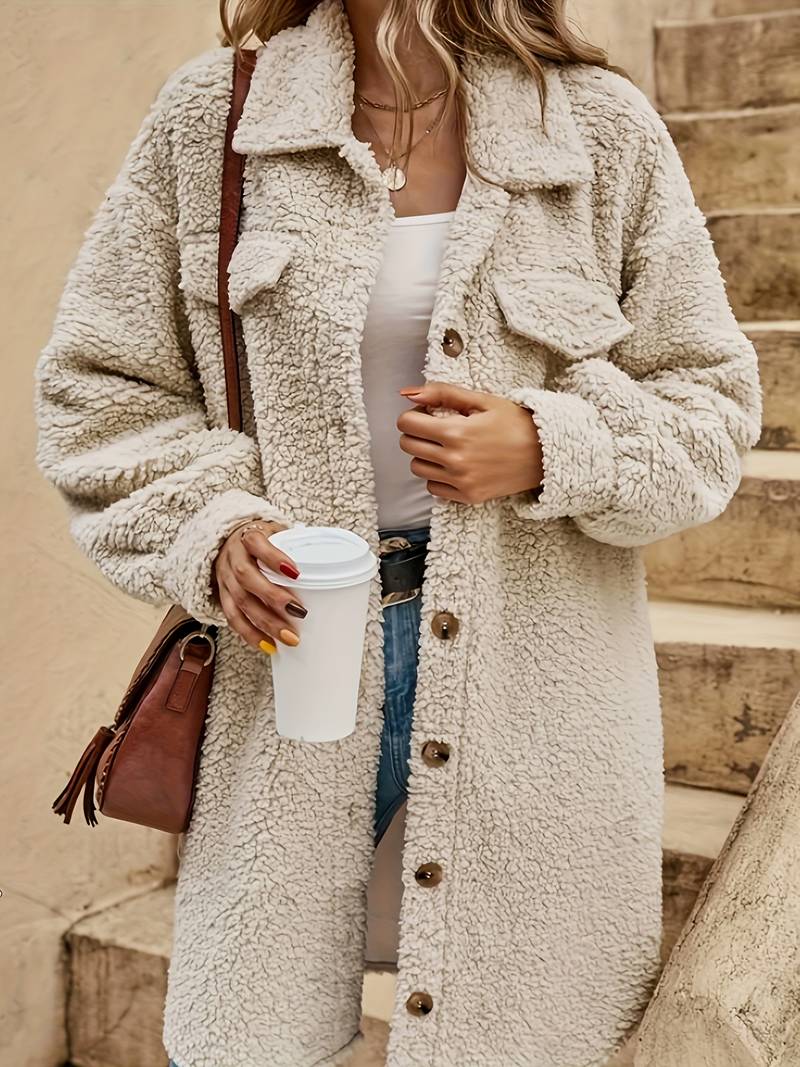 Soft Ladies Long Fake Fur Winter Coat