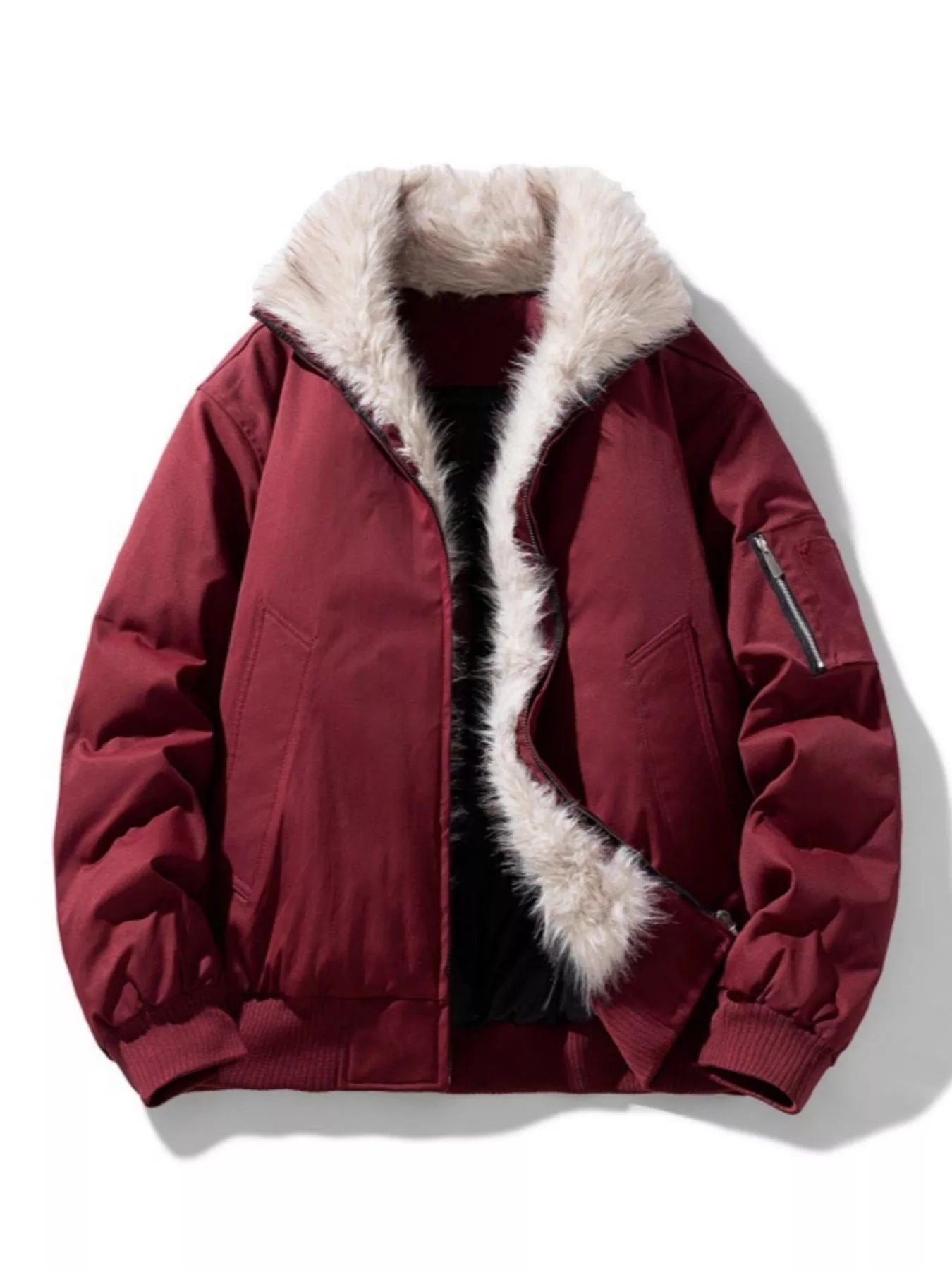 Big Mens Padded Zip Jacket