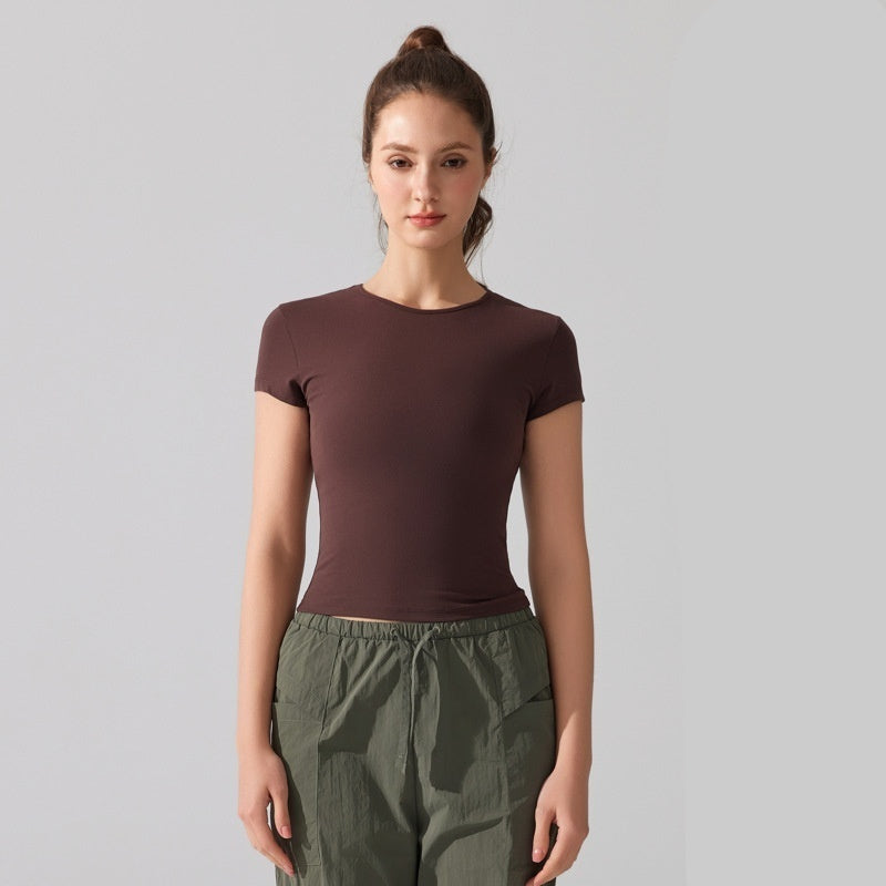 Women's Lightweight Breathable Cotton Yoga T-Shirt