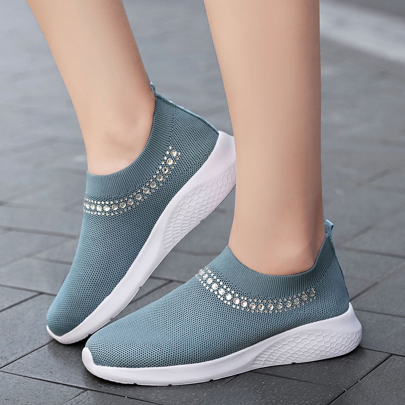 Women's Inlaid Knitting Leisure Comfortable Soft Bottom Shoes