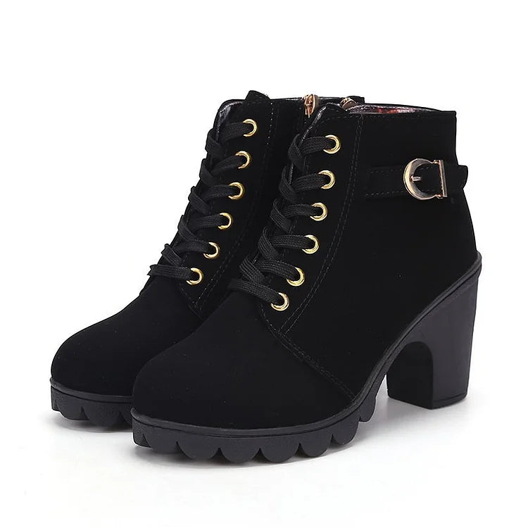Sexy High Heel Lace-Up Ankle Boots for Women