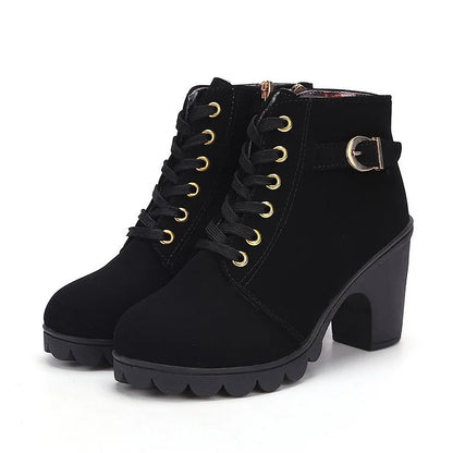 Sexy High Heel Lace-Up Ankle Boots for Women