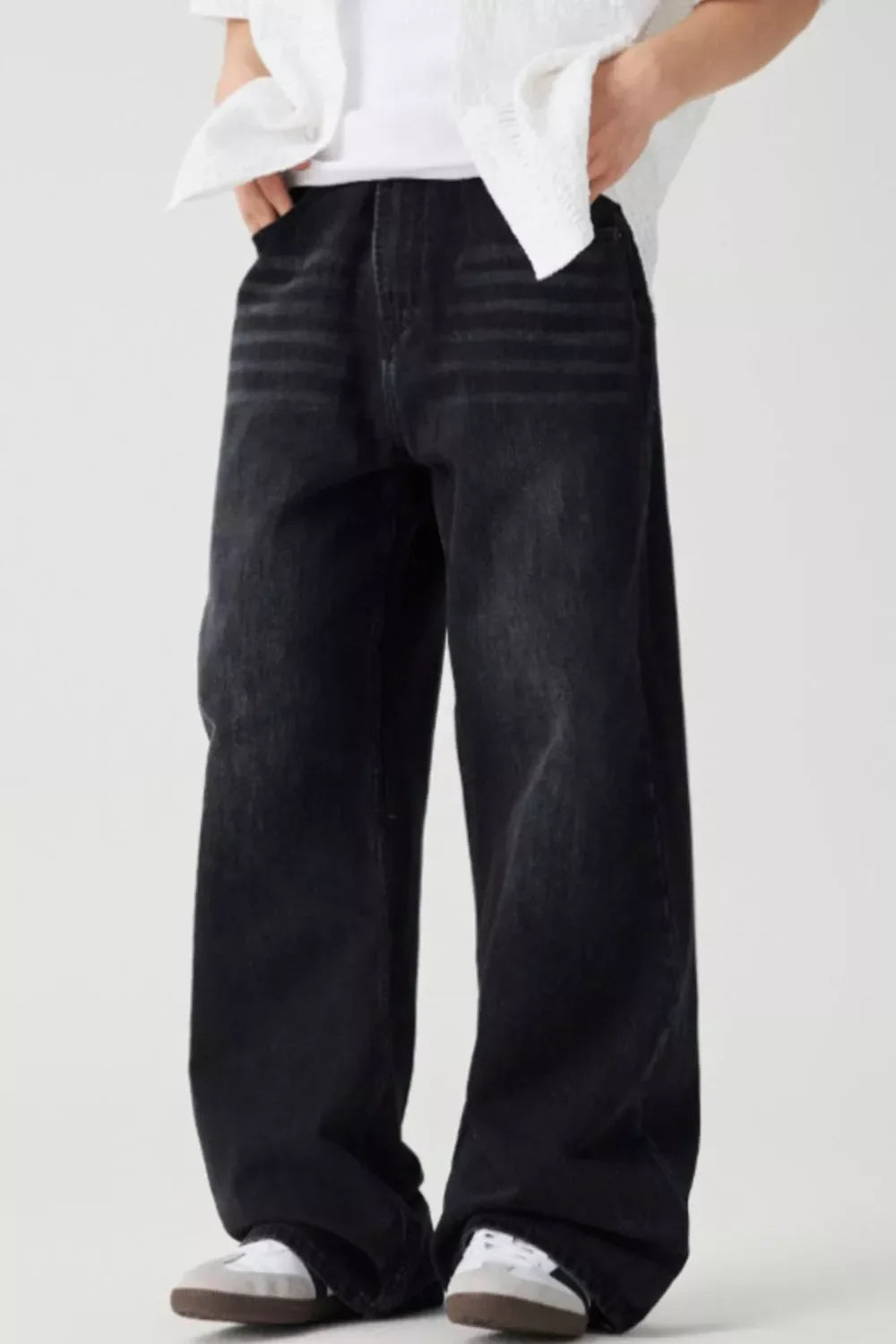 Loose Fit Classic Straight Leg Jeans - OutfitLondon