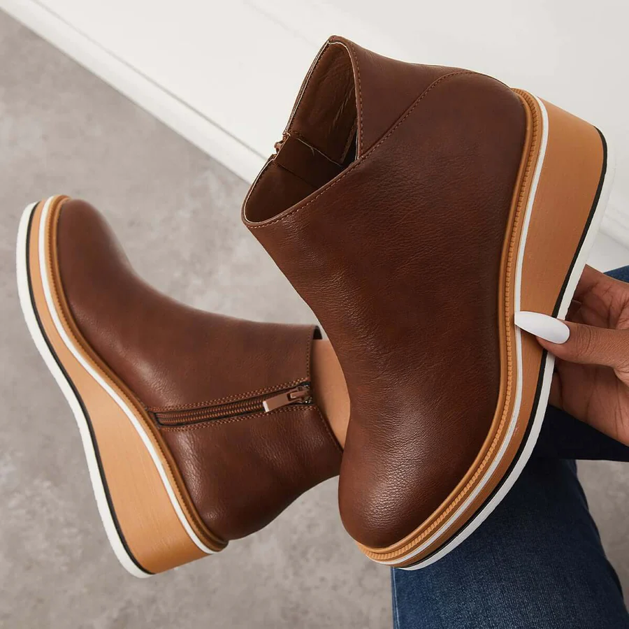 Women's Platform Wedge Ankle Boots