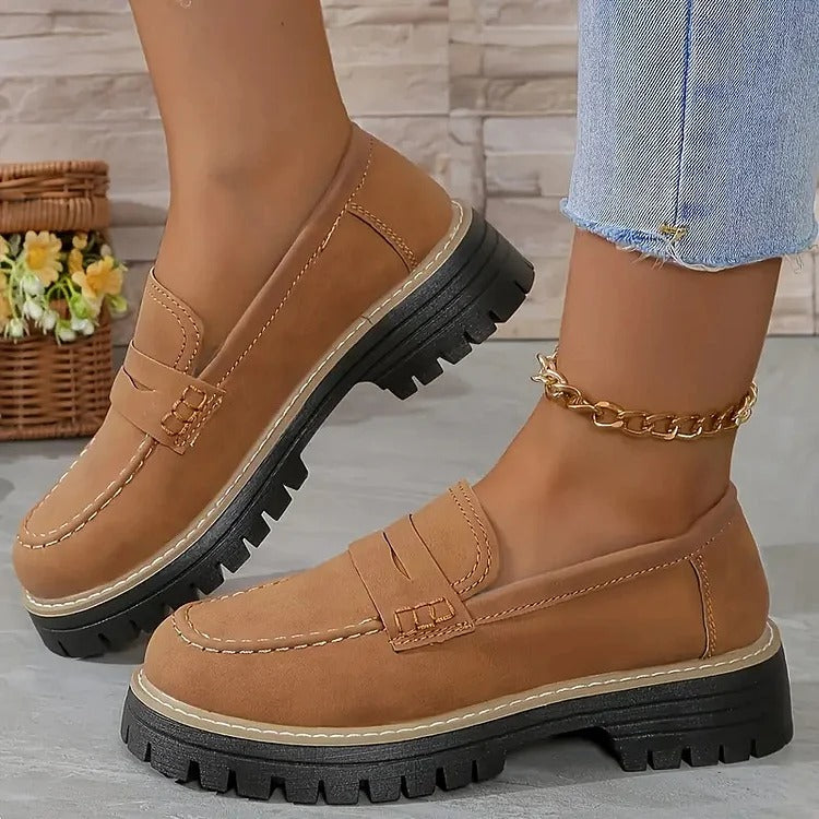 Women’s Suede Loafers - Slip-on Comfortable Casual Shoes