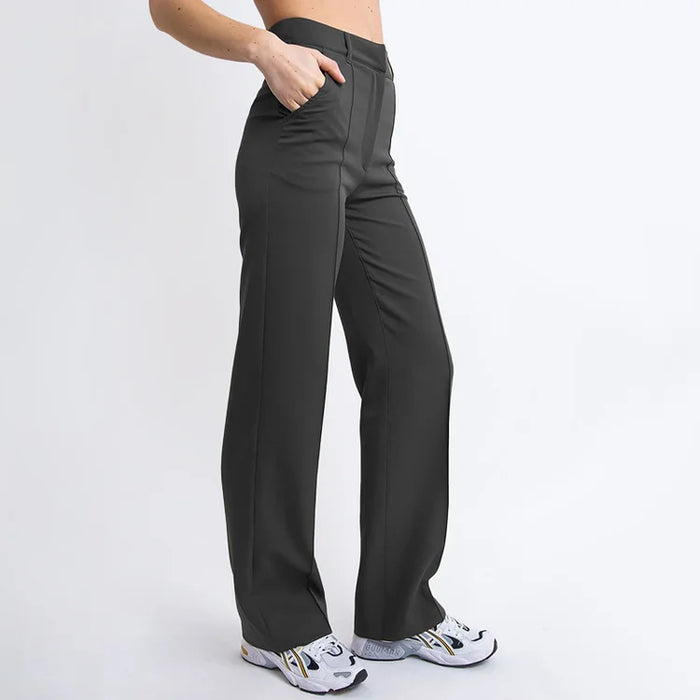 Comfortable Women's Straight Leg Pants with Pockets