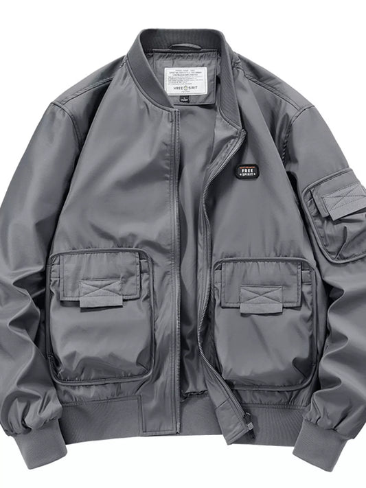 Regular Fit Mens Bomber Coat - OutfitLondon